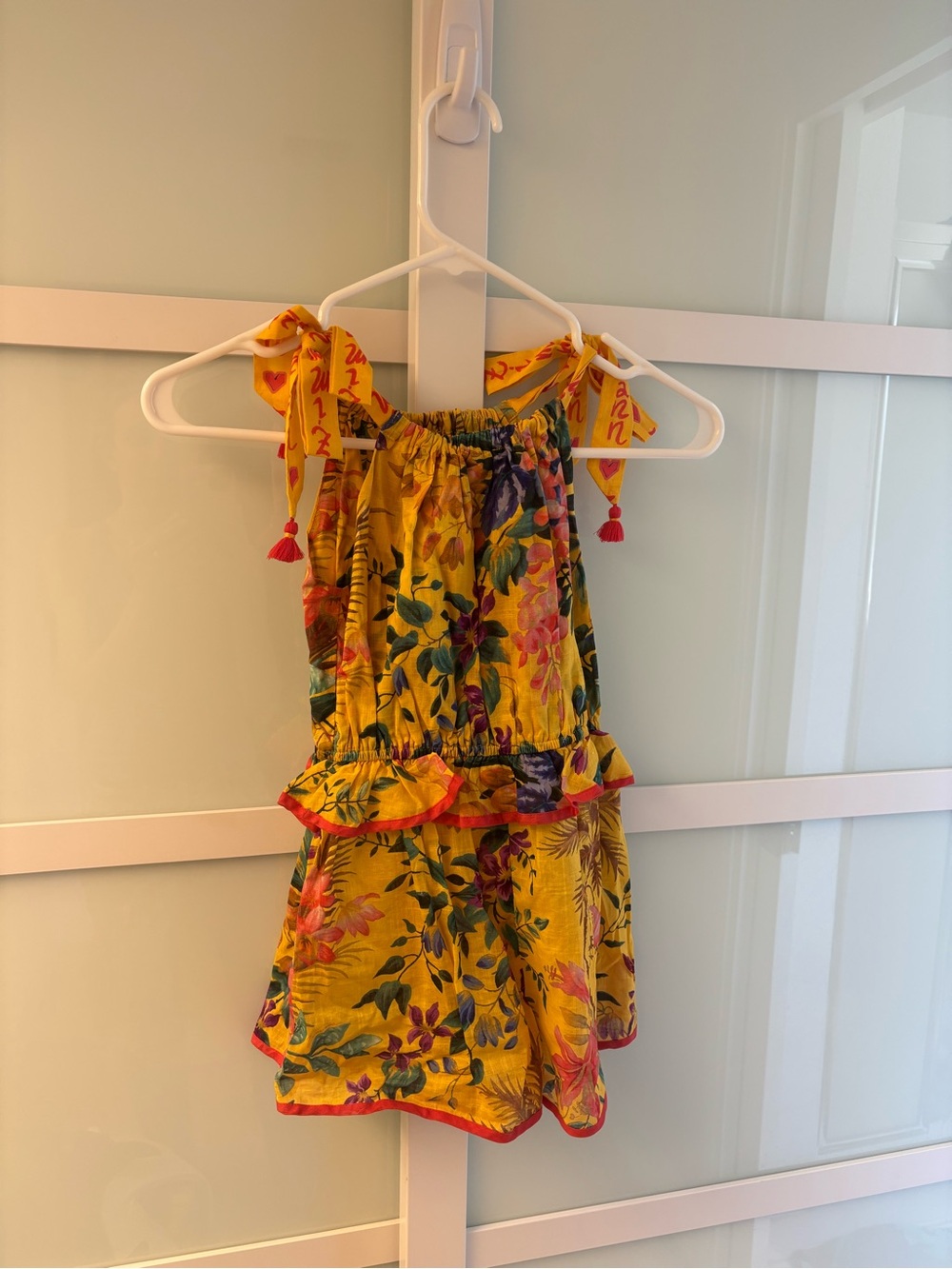 Zimmermann Kids Yellow Multicolor Floral Romper